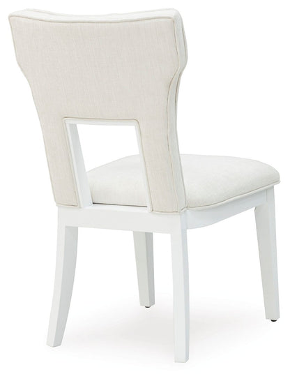 Chalanna - Dining Upholstered Side Chair (Set of 2) - White, alternate view 4 with polyester fabric