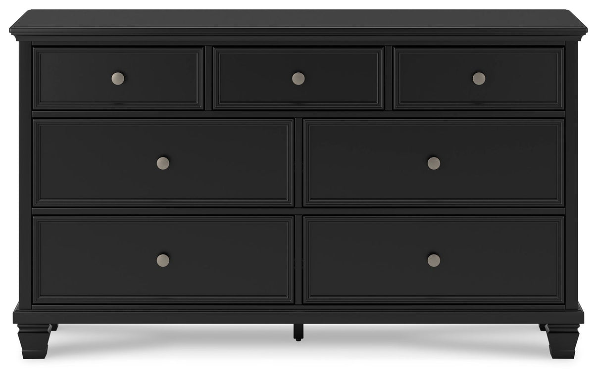 Lanolee - Dresser - Black, alternate view 6 with wood construction