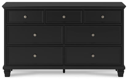 Lanolee - Dresser - Black, alternate view 6 with wood construction