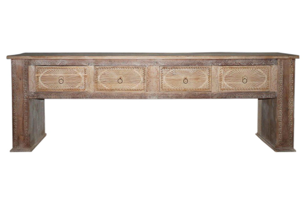 Qena - 4 Drawer Console Table - Butterwood Blend, product view