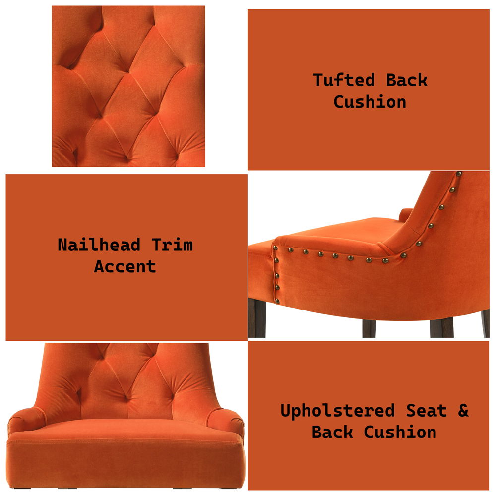 Farren - Side Chair, alternate view 11 with velvet upholstery