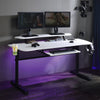 Vildre - Gaming Table w/USB Port, alternate view 2 with metal