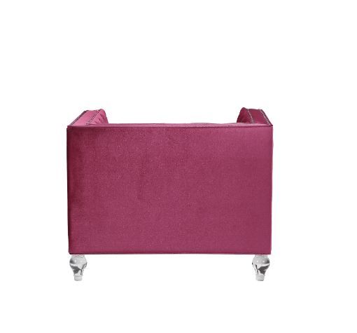 Heibero - Chair - 31", alternate view 2 with velvet upholstery