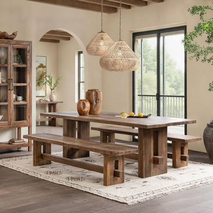 Mantova - 84" Bench - Reclaimed Barnwood