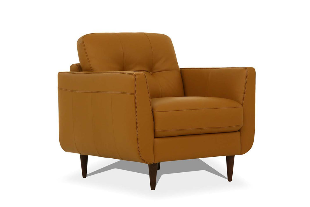 Radwan - Chair, product view with leather upholstery