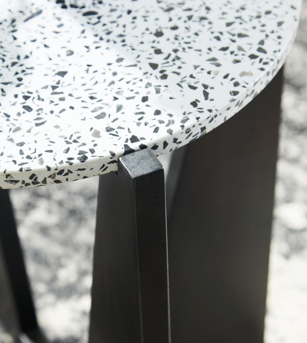 Tellrich - Accent Table - Black / White, alternate view 5 with wood construction