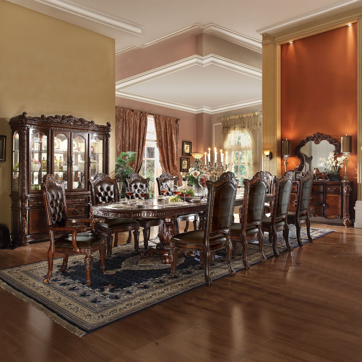 Vendome - 30" Dining Table - Cherry, alternate view 2 with wood construction