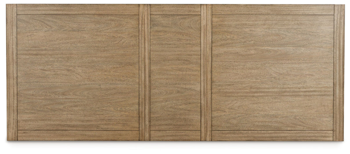 Tomtyn - Rectangular Dining Room Extension Table - Light Brown, alternate view 4 with wood construction