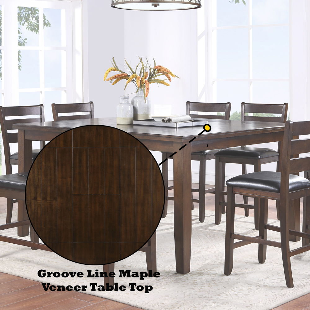 Urbana - Counter Height Table - Espresso, alternate view 3 with wood construction