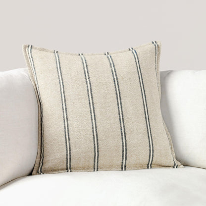 Delgada - 26" x 26" Pillow - Natural / Blue