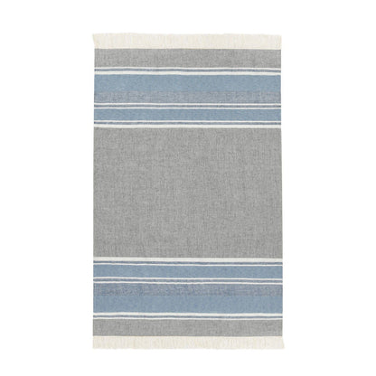 Lima - Throw - Capri Blue / Dark Gray