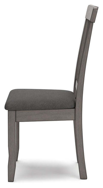 Shullden - Dining Room Side Chair (Set of 2) - Gray, alternate view 5 with polyester fabric