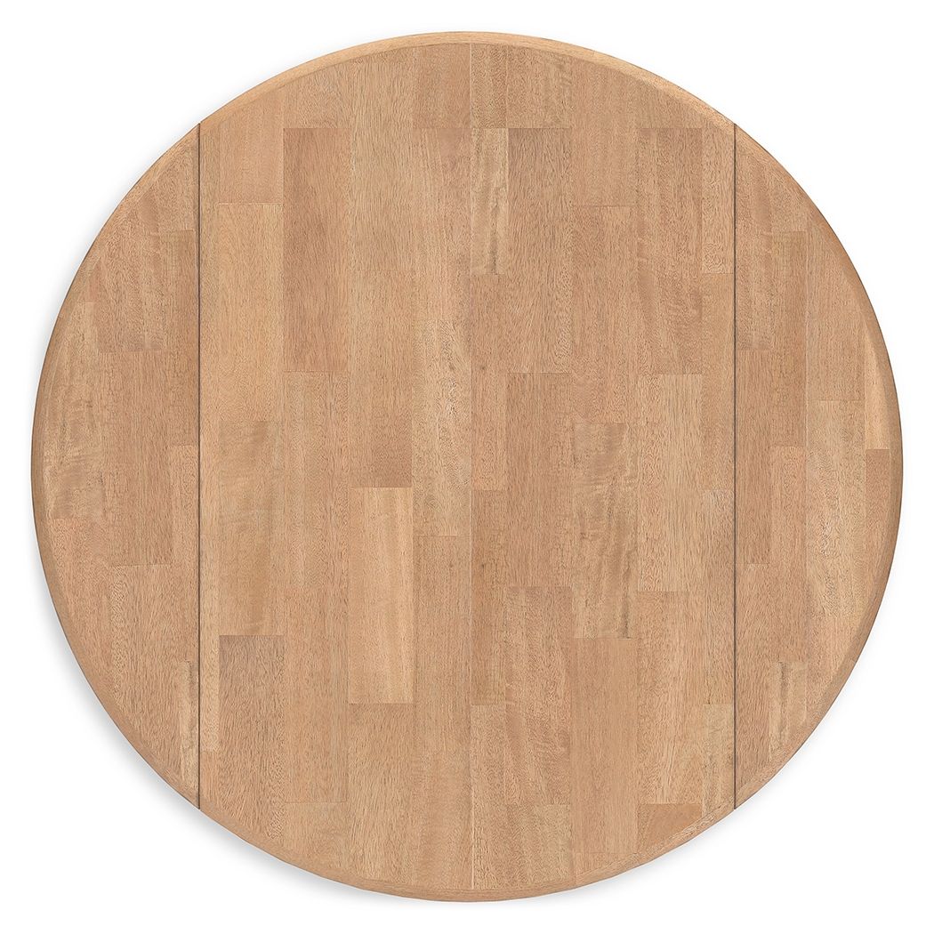 Gesthaven - Round Dining Room Drop Leaf Table, alternate view 16 with wood construction