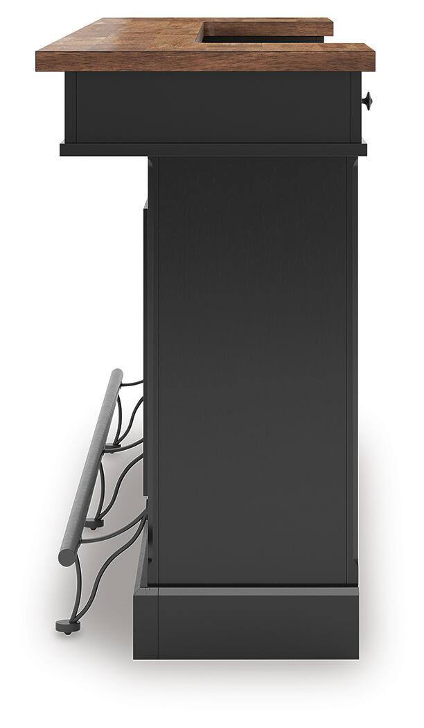 Wildenauer - Bar - Brown / Black, alternate view 2 with wood construction
