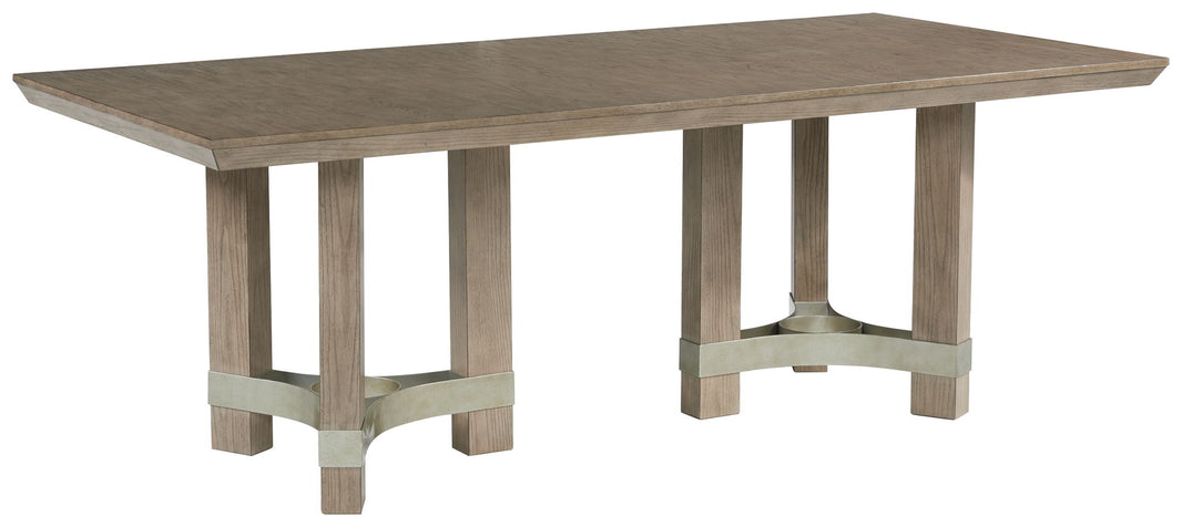 Chrestner - Rectangular Dining Room Table - Gray, product view with engineered wood