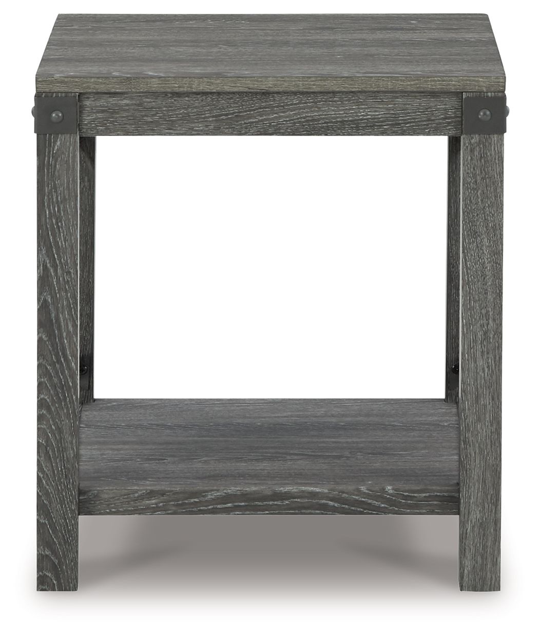 Freedan - Square End Table - Grayish Brown, alternate view 2 with engineered wood