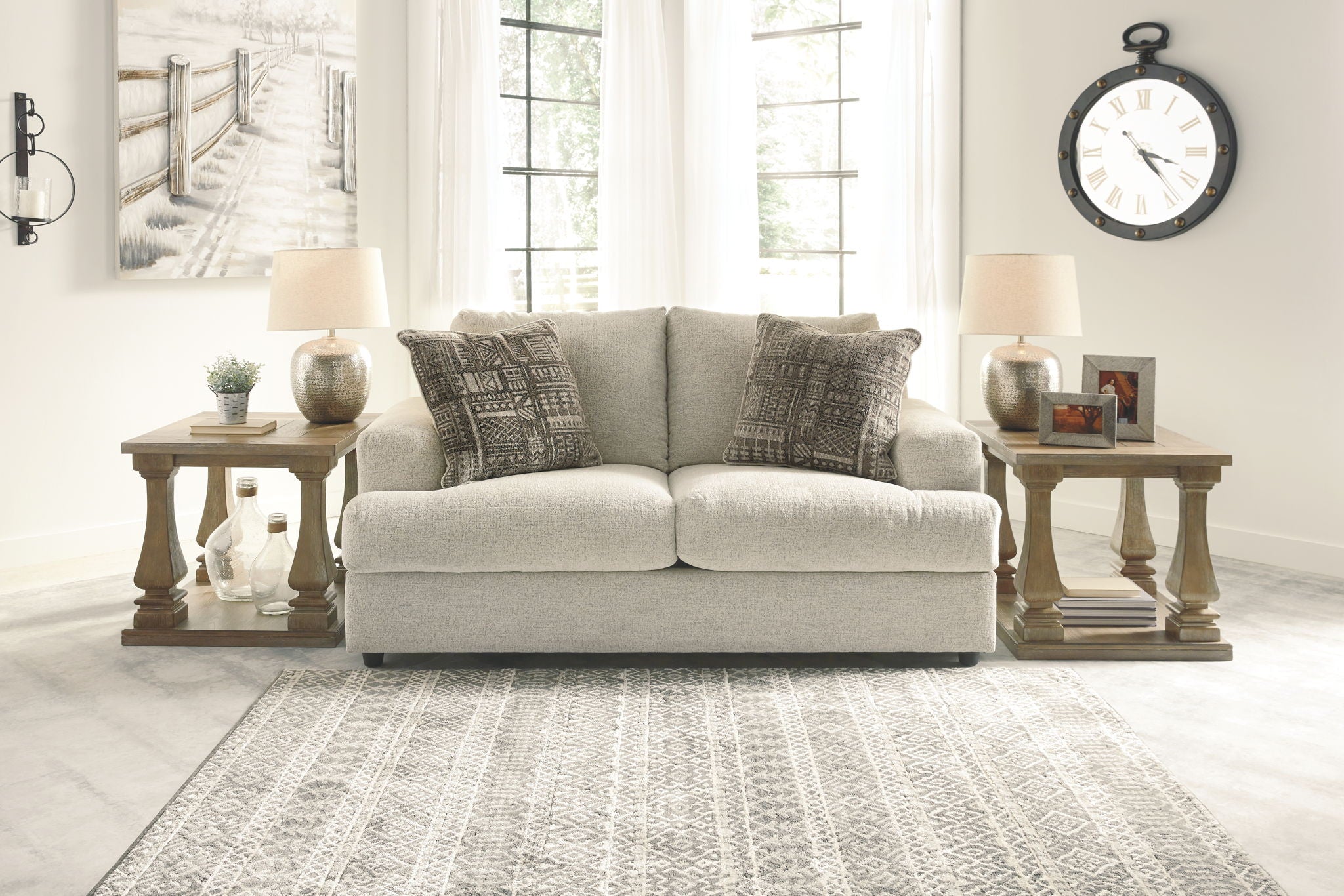 Soletren - Living Room Set, alternate view 3 with chenille upholstery