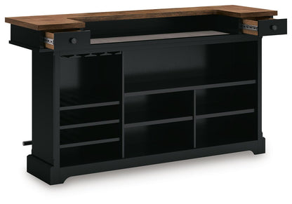Wildenauer - Bar - Brown / Black, alternate view 3 with wood construction
