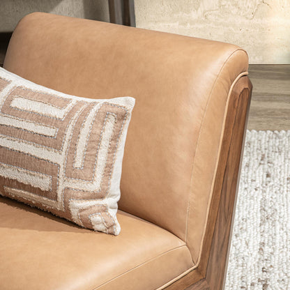 Myla - Swivel Accent Chair - Tan, alternate view 4 with top-grain leather
