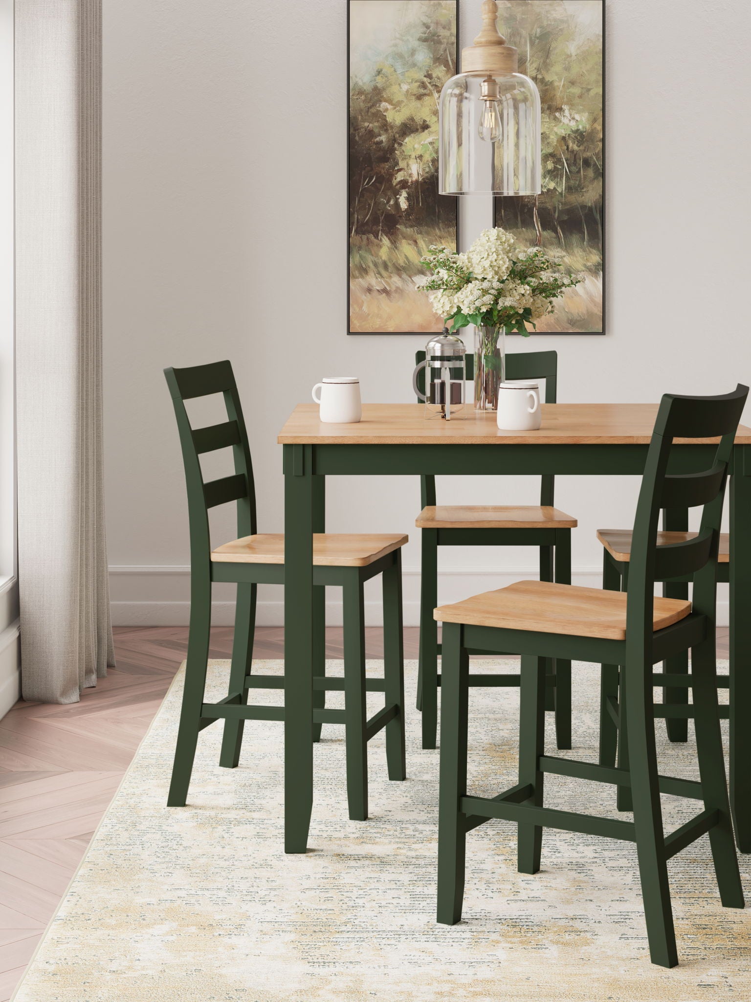 Gesthaven - Dining Room Counter Table Set, alternate view 13 with wood construction