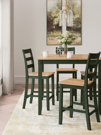Gesthaven - Dining Room Counter Table Set, alternate view 13 with wood construction