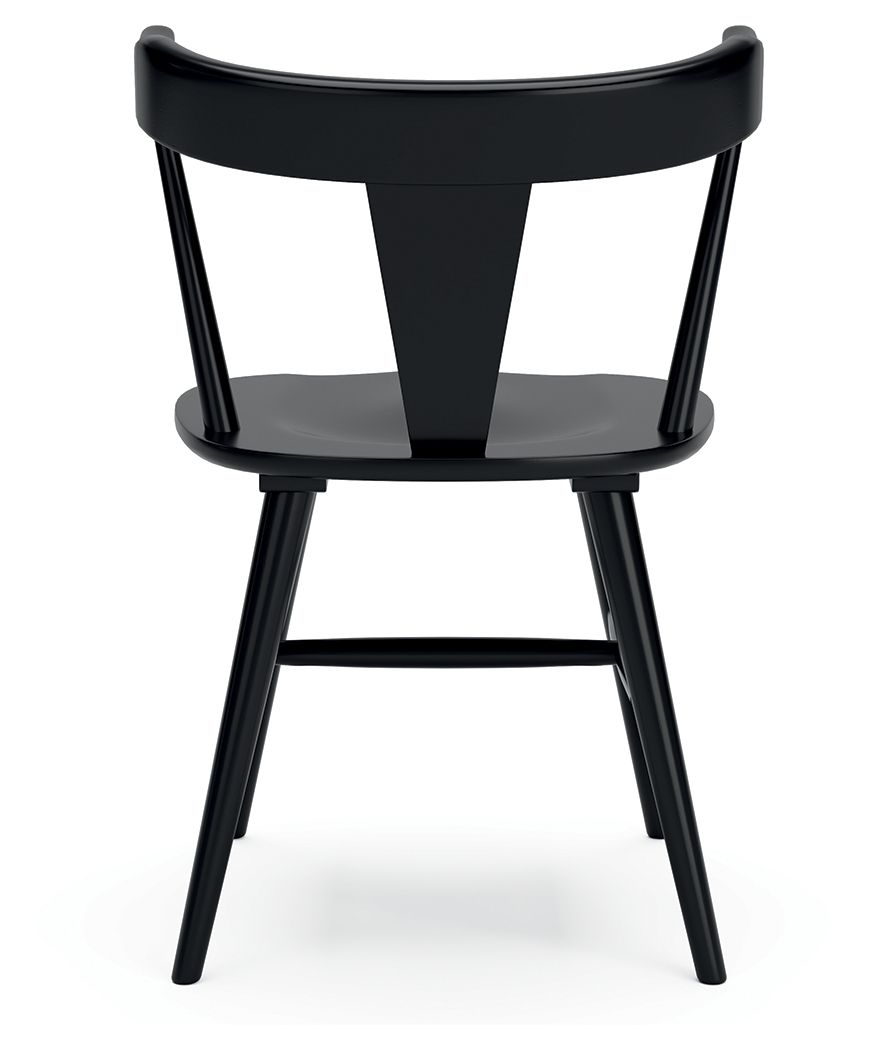 Gretlynn - Dining Room Side Chair (Set of 2) - Black, alternate view 3 with solid wood