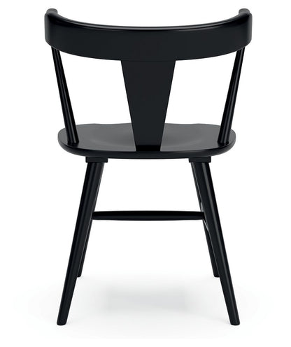 Gretlynn - Dining Room Side Chair (Set of 2) - Black, alternate view 3 with solid wood