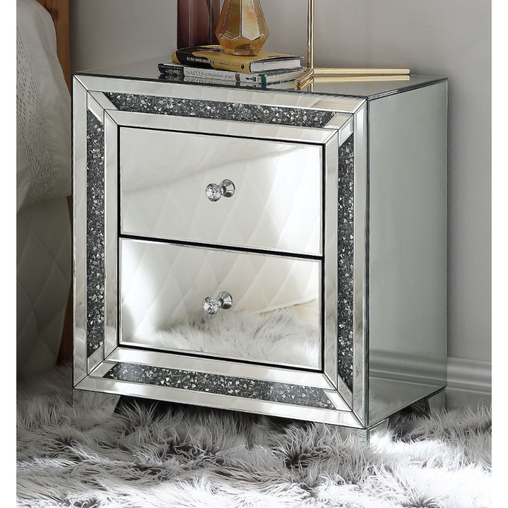Noralie - Accent Table, product view with glass