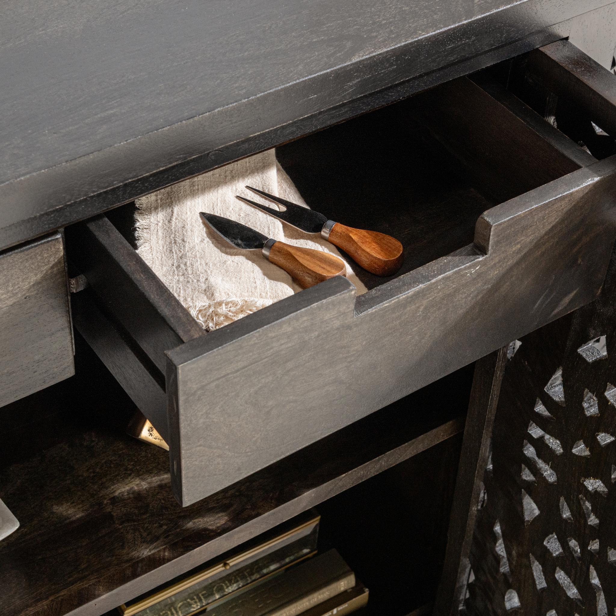 Harmony - Breakfront Sideboard, alternate view 6 with wood construction