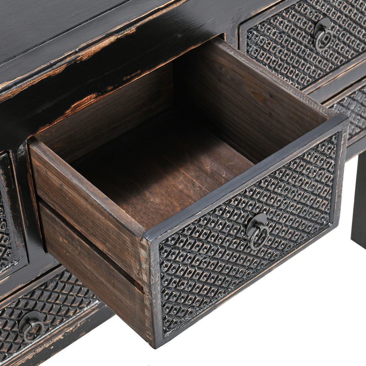 Lahey - 11 Drawer Console Table, alternate view 10 with wood construction