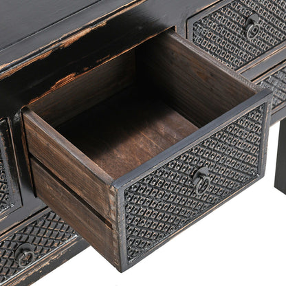 Lahey - 11 Drawer Console Table, alternate view 10 with wood construction