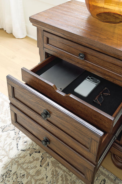 Zackaryn Two Drawer Night Stand Warm Brown, gallery image 5