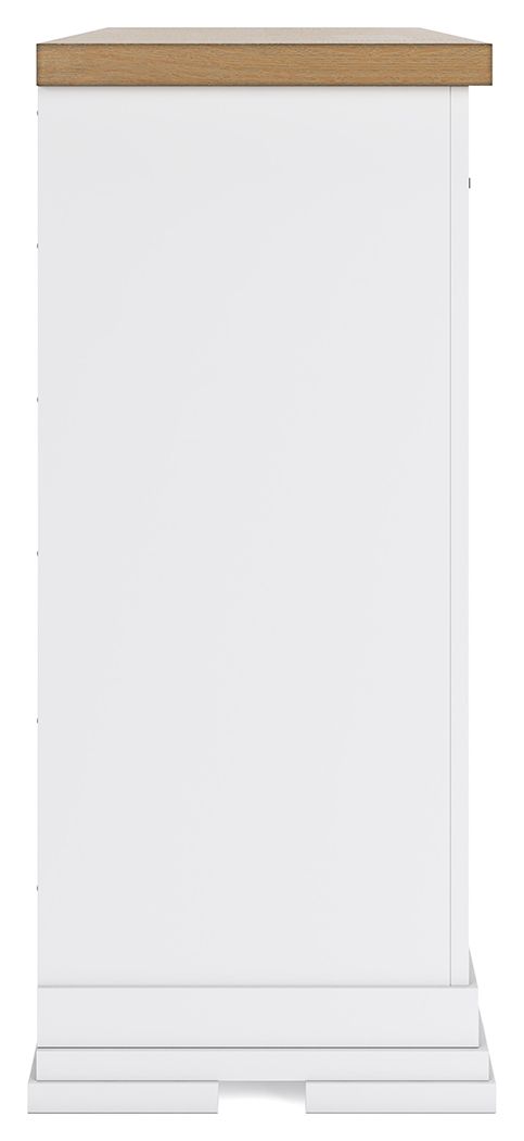 Ashbryn - Dresser - White / Natural, alternate view 3 with wood construction
