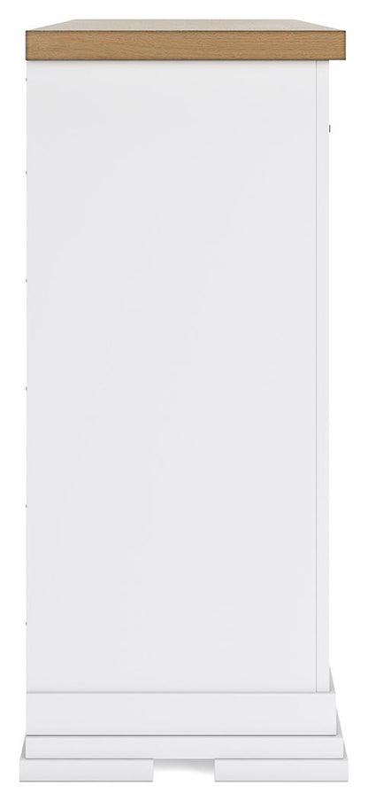 Ashbryn - Dresser - White / Natural, alternate view 3 with wood construction