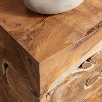 Rhea - Accent Table - Natural, alternate view 4 with wood construction