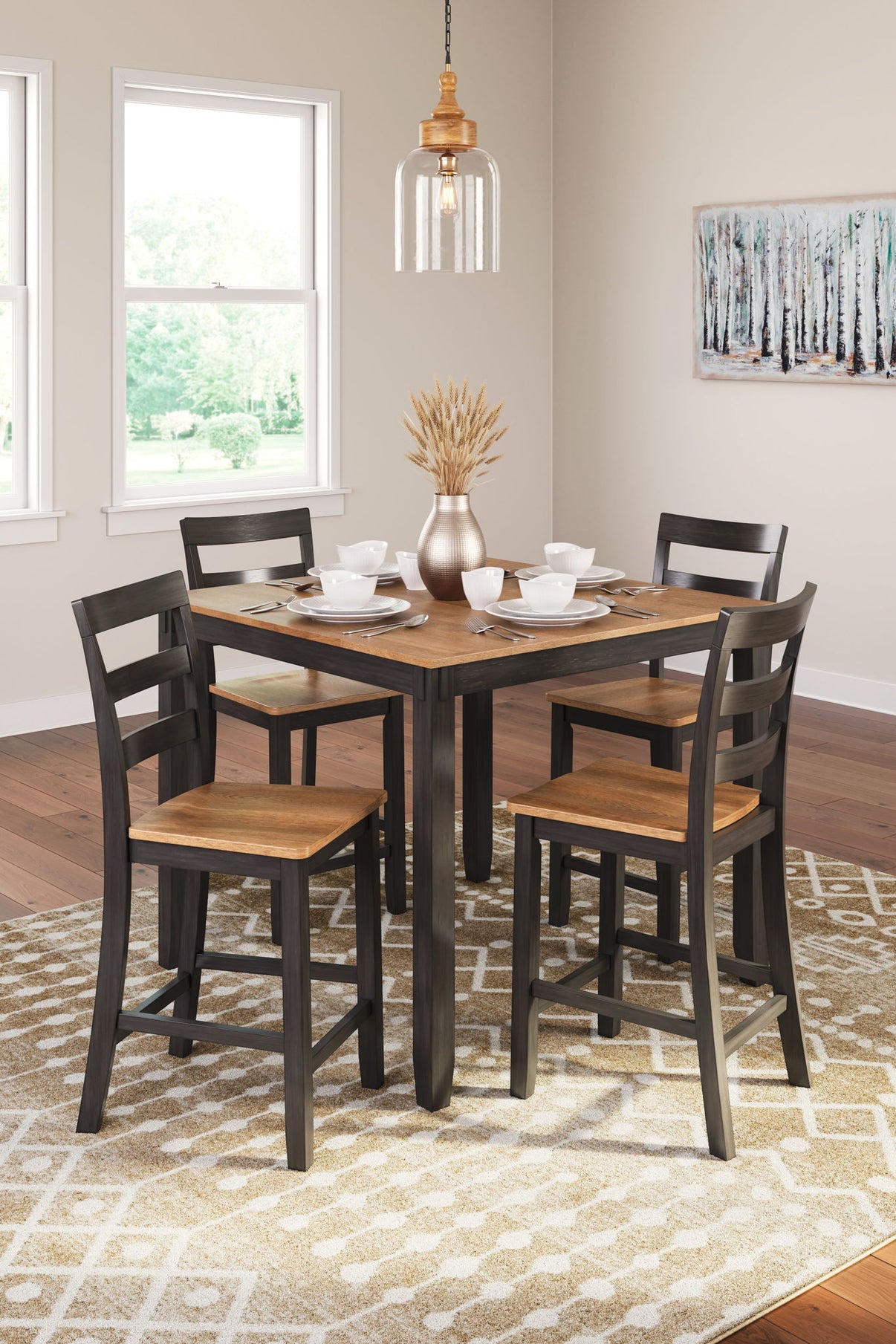 Gesthaven - Dining Room Counter Table Set, alternate view 14 with wood construction
