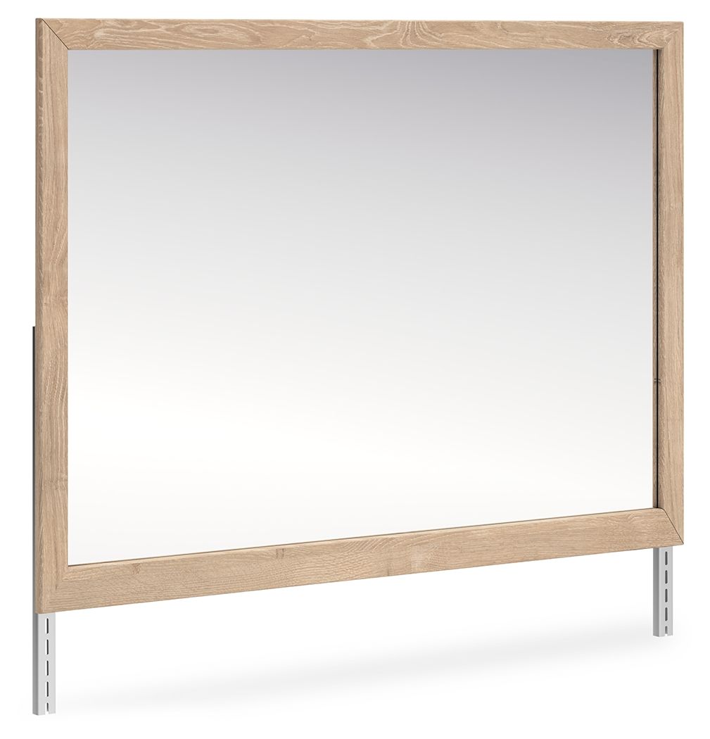 Cielden - Bedroom Mirror - Tan, product view with engineered wood