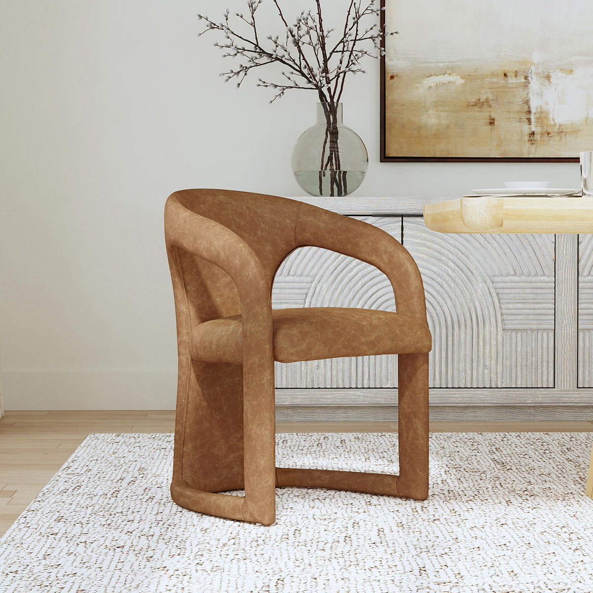 Archie - Dining Chair, alternate view 7 with leather upholstery