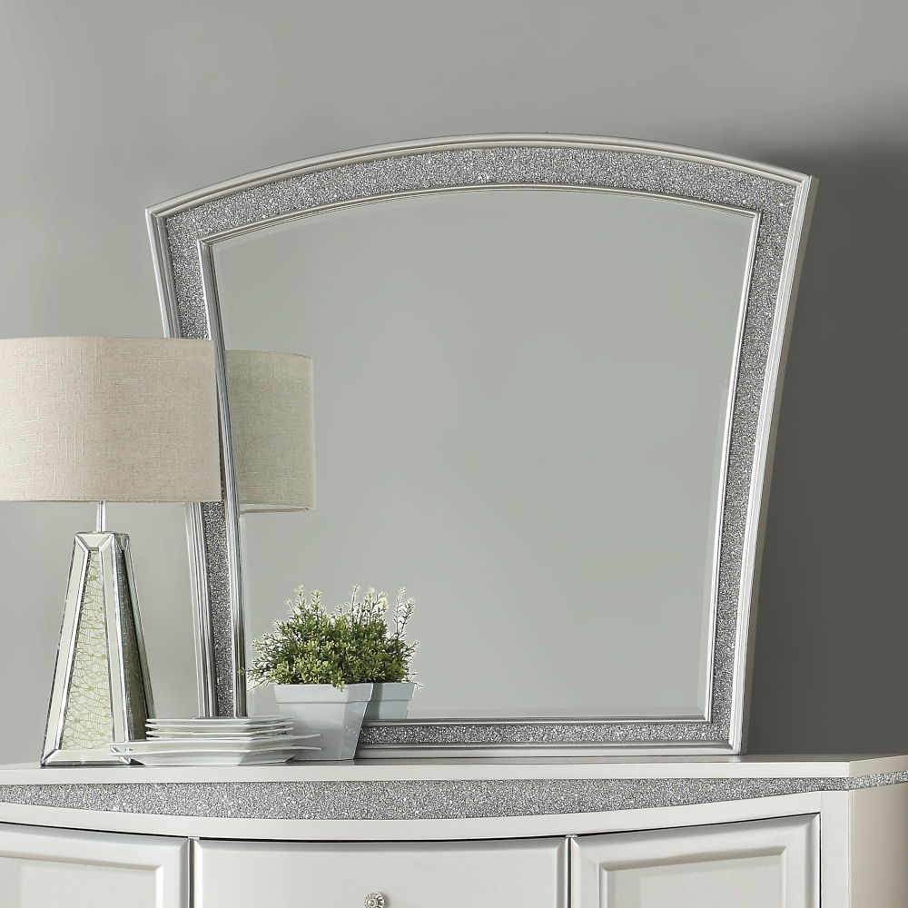 Maverick - Mirror - Platinum, product view with wood construction