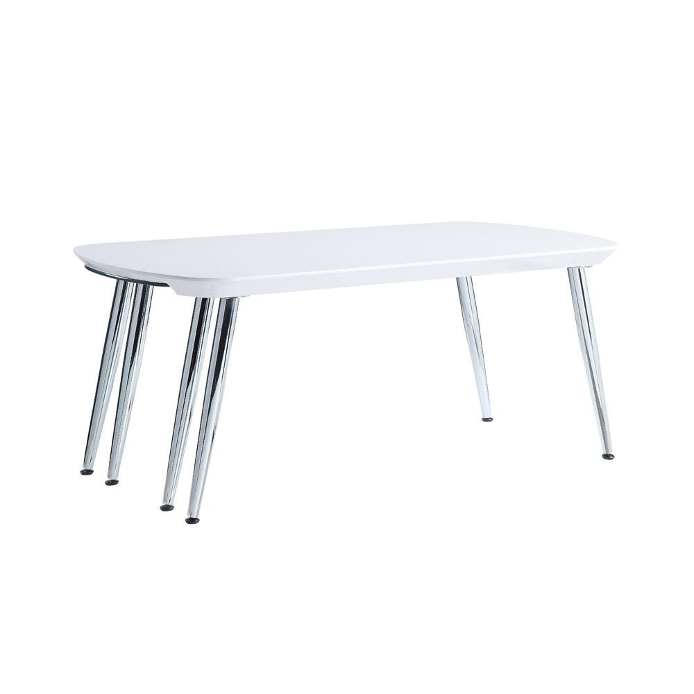 Patina - Coffee Table - White & Chrome, alternate view 4 with wood construction
