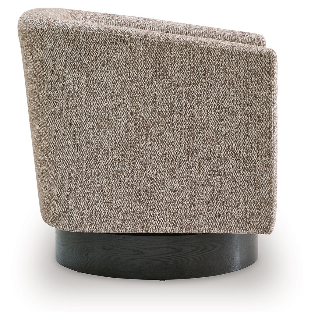 Jorryn - Swivel Accent Chair - Brown, alternate view 2 with polyester fabric