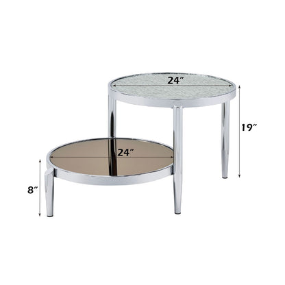 Abbe - Coffee Table - Glass & Chrome, alternate view 4