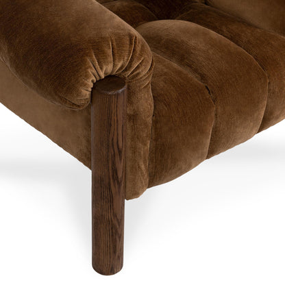 Sansa - Upholstered Accent Chair, alternate view 2 with wood construction