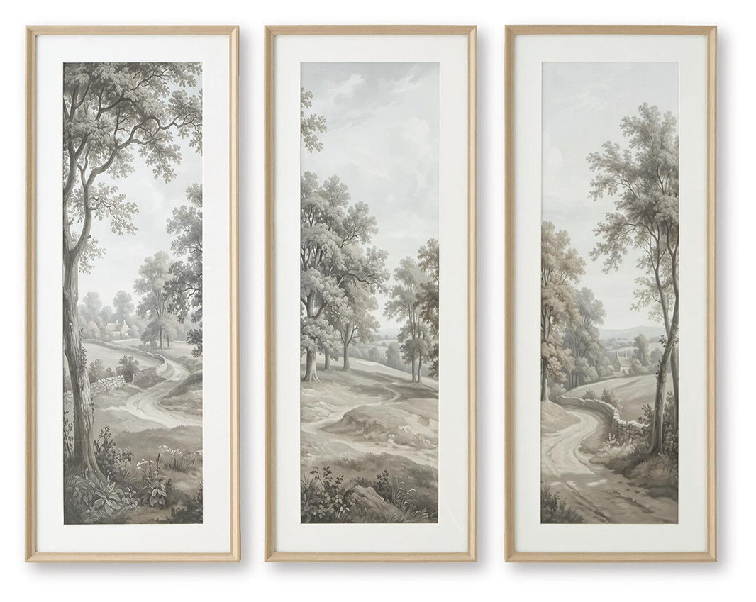 Dixonburg Wall Art Set (Set of 3) Taupe / Gray