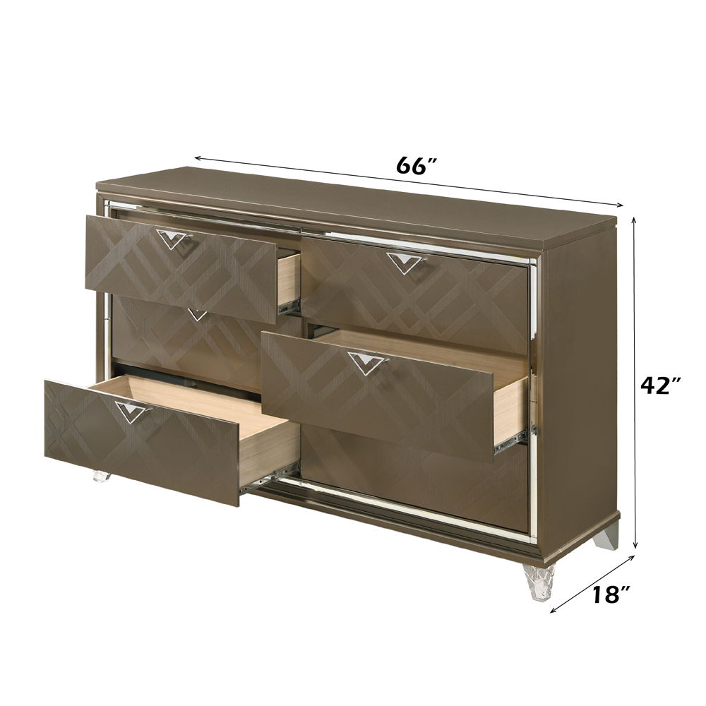 Skylar - Dresser, alternate view 3 with metal