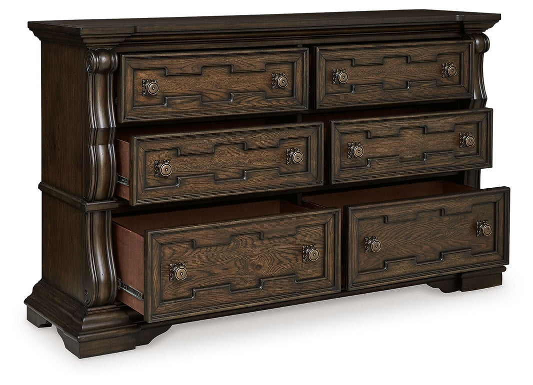 Maylee - Dresser - Dark Brown, alternate view 2 with wood construction