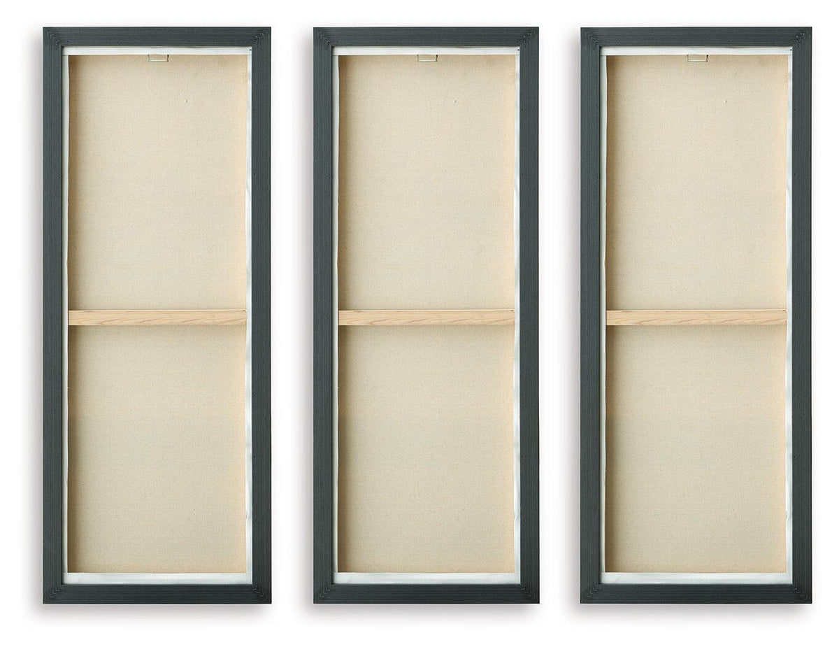 Larrondale Wall Art Set (Set of 3) Black / Gray / Brown, gallery image 3