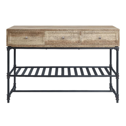 Brantley II - Sofa Table - Oak & Sandy Black, alternate view 4