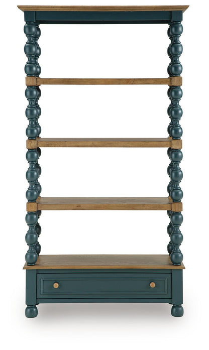 Finnworth Bookcase Blue / Brown, gallery image 2