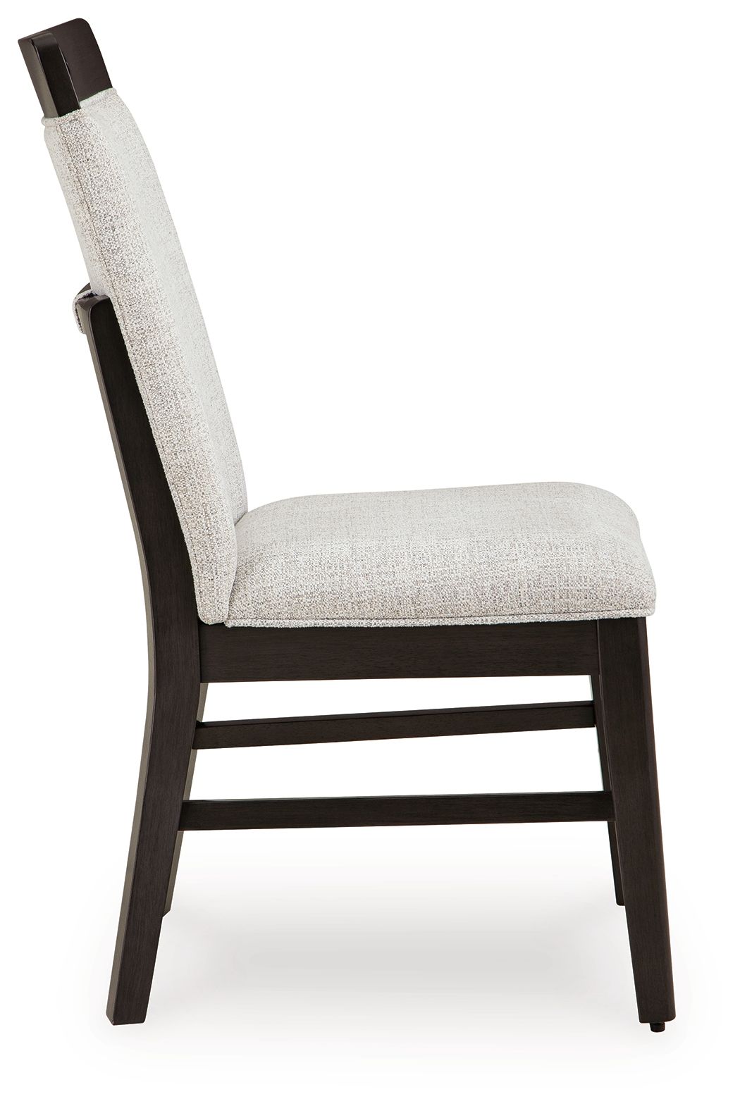 Neymorton - Dining Upholstered Side Chair (Set of 2) - Light Gray / Brown, alternate view 2 with performance fabric